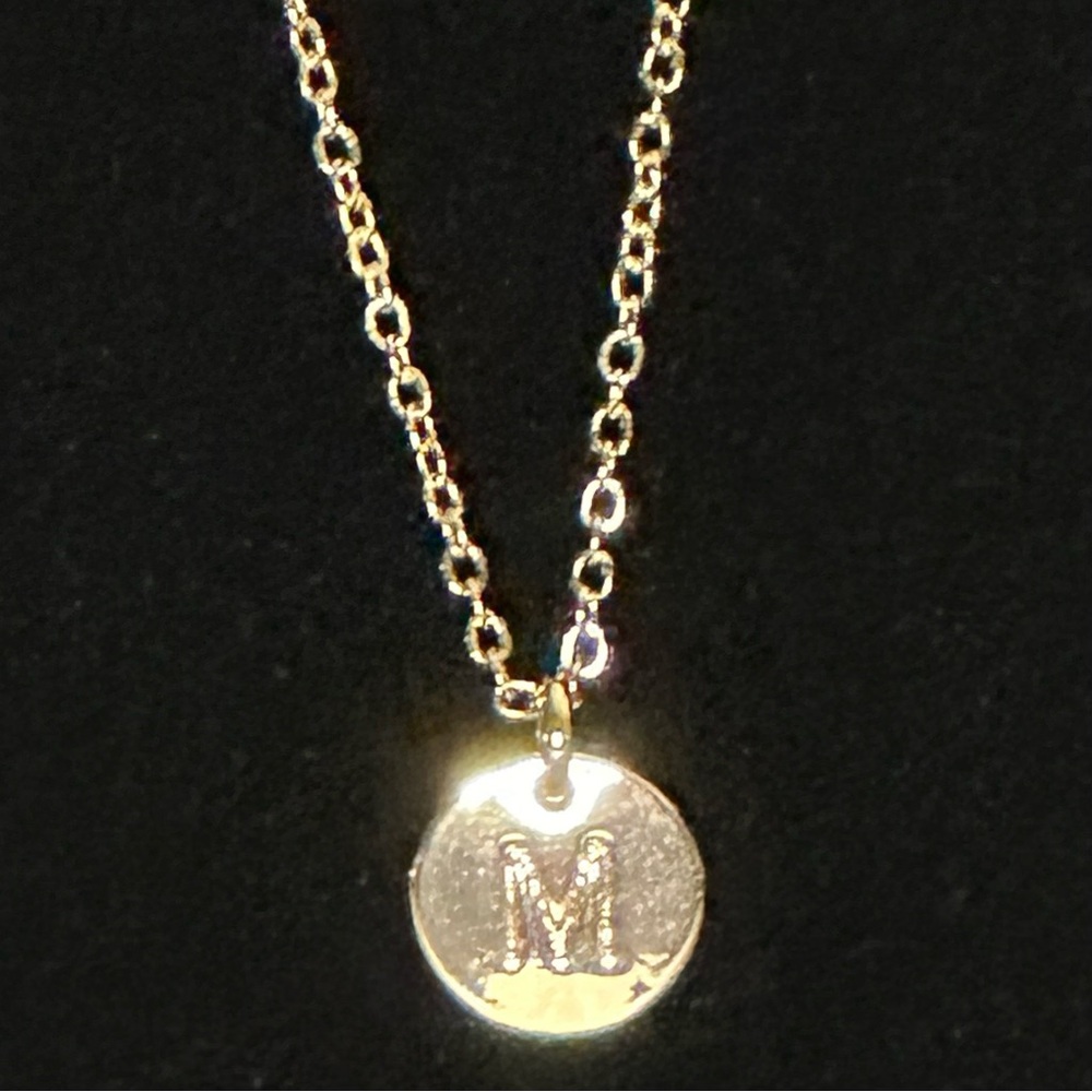 Gold Plated Initial Pendant Necklace -Women's Jewelry available in A, C, H, J, M